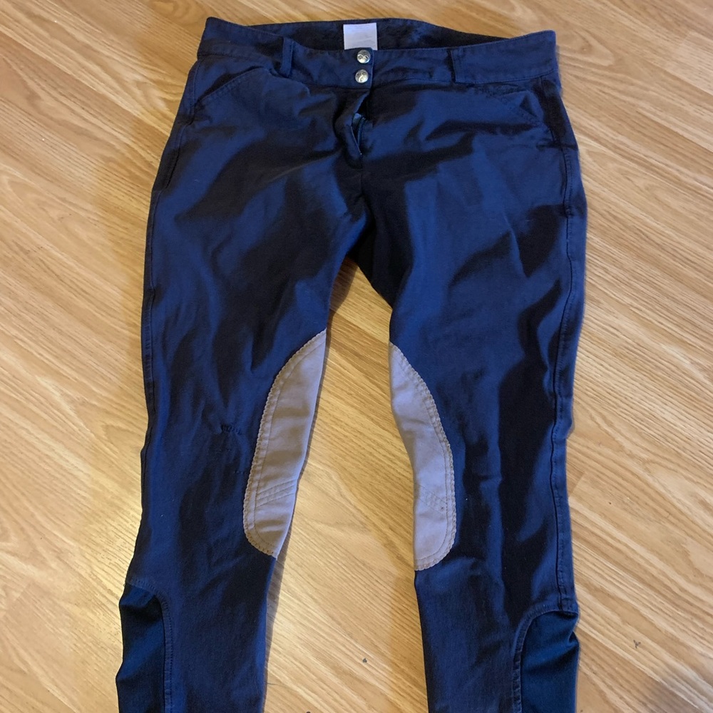 30R Elation Knee-Patch Breeches Equestrian Wear Navy